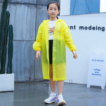 Διαφανές χρώμα μόδας αδιάβροχο Παιδικό αδιάβροχο για κορίτσι και αγόρι Αδιάβροχο παλτό για πεζοπορία σε εξωτερικούς χώρους Ταξίδι βροχής για παιδιά