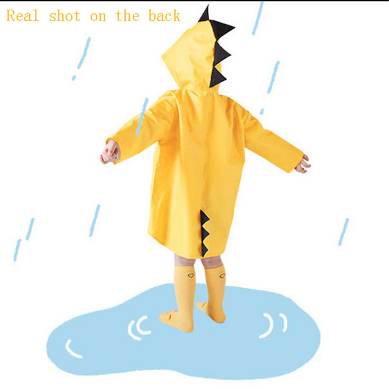 Kültéri diák esőfelszerelés aranyos dinoszaurusz poliészter gyerek vízálló esőkabát gyerek baba vízálló rajzfilm fiú lány poncsó