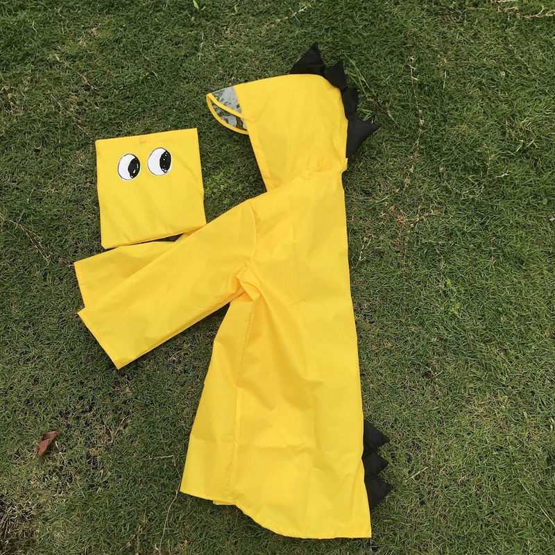 Dječji baloner od poliestera slatkog dinosaura Vanjski vodootporni kišni kaput Dječji nepropusni pončo Dječaci Djevojčice Kišna jakna Žuta