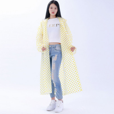 Täiskasvanute EVA wave dot dot kõndiv vihmamantel meestele ja naistele ühekordse vihmamantliga vihmariided