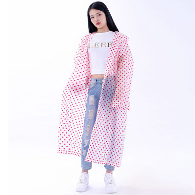 Täiskasvanute EVA wave dot dot kõndiv vihmamantel meestele ja naistele ühekordse vihmamantliga vihmariided