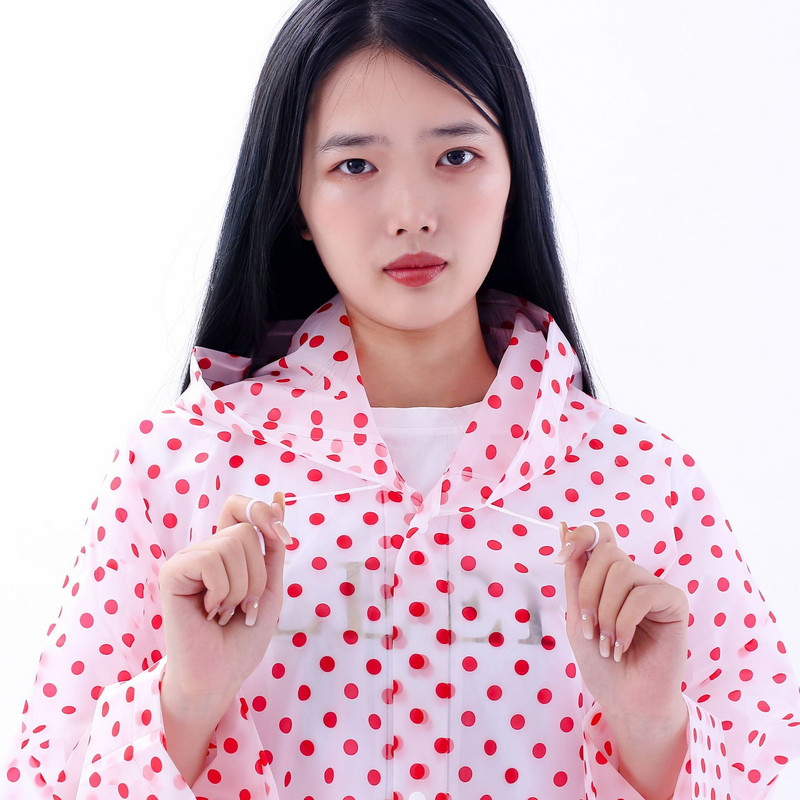 Täiskasvanute EVA wave dot dot kõndiv vihmamantel meestele ja naistele ühekordse vihmamantliga vihmariided