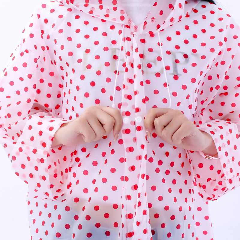 Täiskasvanute EVA wave dot dot kõndiv vihmamantel meestele ja naistele ühekordse vihmamantliga vihmariided