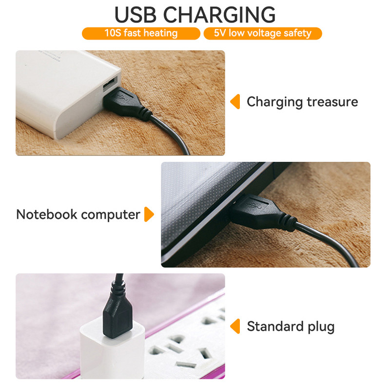 USB elektritekk Pehme paksem soojendus voodisoojendaja masinas pestav termostaat elektriline küttematt kodukontorisse 60*80cm