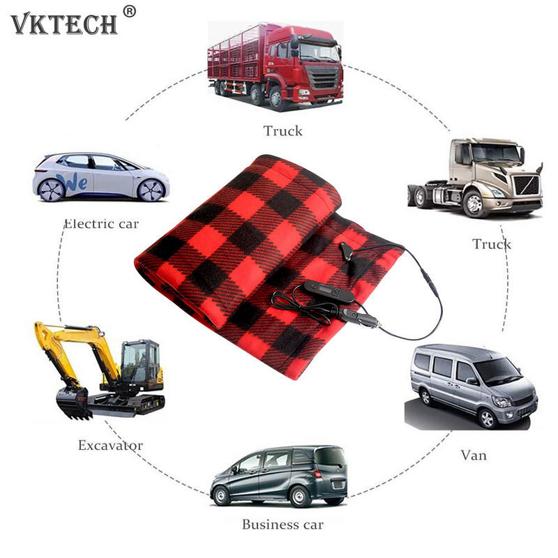 Κουβέρτα ηλεκτρικού αυτοκινήτου 12 Volt Θερμαινόμενη Fleece Travel Throw Χρονοδιακόπτης ασφαλείας σταθερής θερμοκρασίας κουβέρτα θέρμανσης για χειμερινά ταξίδια με αυτοκίνητο