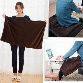 2022 Преносимо отоплително одеяло USB зареждане Плюшено одеяло за носене Подаръци за зимата Удобно топло