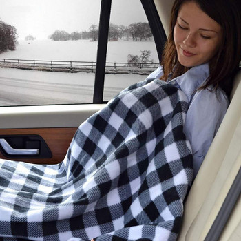 Одеяло за кола-12-волтово отопляемо поларено одеяло за пътуване с патентован таймер за безопасност Отоплително одеяло с постоянна температура