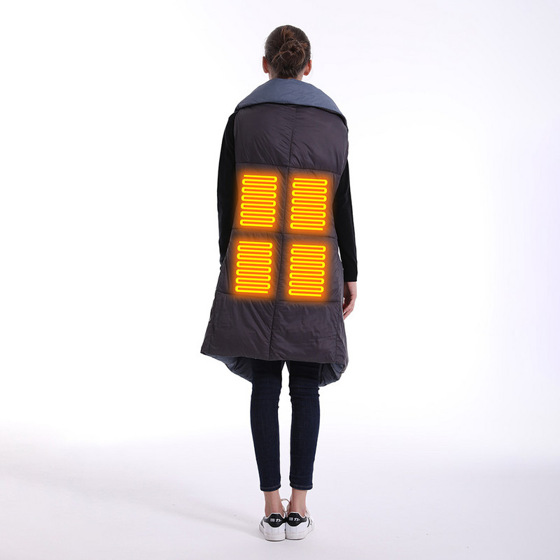 Elektrinė šildymo antklodė 3 režimai USB šildomas čiužinys, didelės kišenės, plaunamas žieminis kūno šildytuvas namų sofai elektrinė antklodė