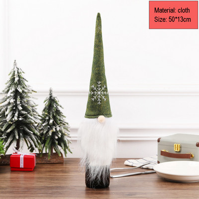 Loominguline jõuluveinipudelikomplekt Kuldne sametkleit Veinipudeli kate Veinipudelikoti varrukas jõulude uusaasta õhtusöögilaua kaunistus