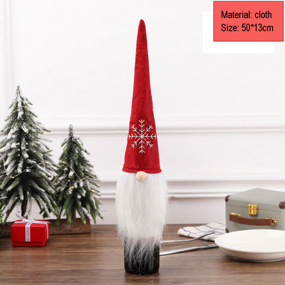 Loominguline jõuluveinipudelikomplekt Kuldne sametkleit Veinipudeli kate Veinipudelikoti varrukas jõulude uusaasta õhtusöögilaua kaunistus