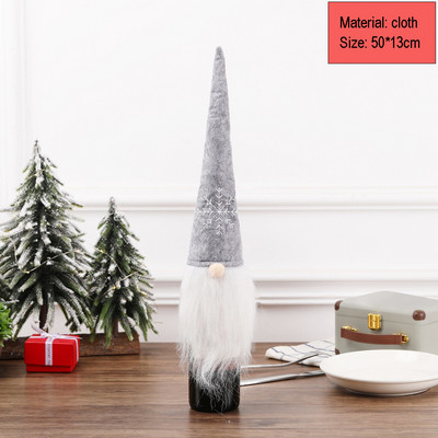 Loominguline jõuluveinipudelikomplekt Kuldne sametkleit Veinipudeli kate Veinipudelikoti varrukas jõulude uusaasta õhtusöögilaua kaunistus