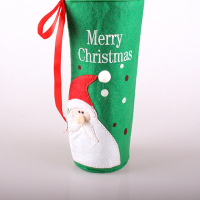 Piiratud tähtajaga Jõuluvana veinipudelikott 2018 Ilusad jõulukinkekotid Puu lauakaunistused Kodukaunistused