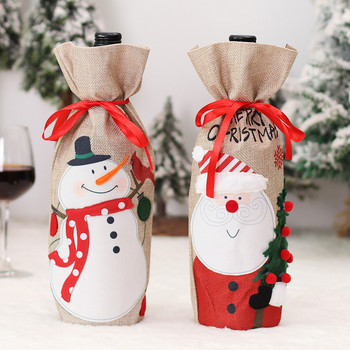 Τσάντα κρασιού Πρωτοχρονιά 2024 Χριστουγεννιάτικο κάλυμμα μπουκαλιού κρασιού Χριστουγεννιάτικα διακοσμητικά για το σπίτι Χριστουγεννιάτικο στολίδι Διακόσμηση τραπεζιού 2023 Navidad