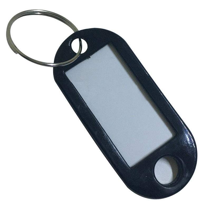 50 бр./лот Цветни пластмасови ключодържатели Ключови етикети Етикет с номерирано име Етикет за багаж ID Етикет с име на етикет с разделен пръстен