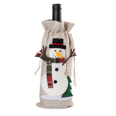 Kalėdų papuošalai Kalėdų Senelio vyno butelio dangtelis Sniego senelis Šampanas Dovanos Krepšiai Naujieji Metai Kalėdos Namų vakarienės vakarėlio stalo dekoras B03E