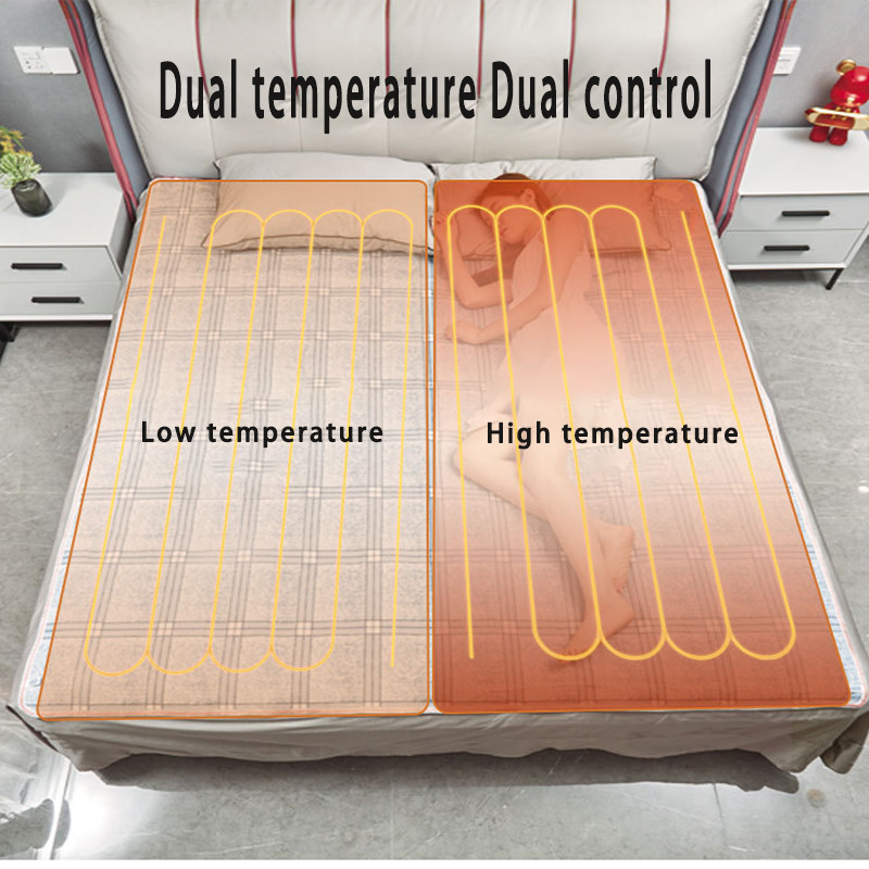 Интелигентно електрическо одеяло с двойна температура и двойно управление Интелигентно електрическо одеяло Отоплително одеяло Електрически матрак за легла