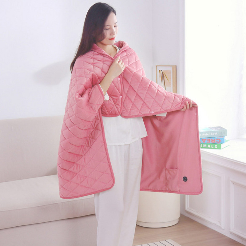 Електрическо одеяло Зимно топло Регулируемо отопляемо термо шалте Пътно сгъваемо топло за тяло Офис Може да се мие Кафе за носене