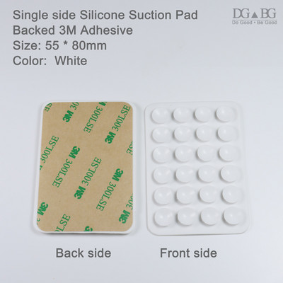 Kahepoolne silikoonist imipadi mobiiltelefoni kinnitusseadmele, iminapaga 3M kleepuv silikoonkummist imemispadi fikseeritud jaoks