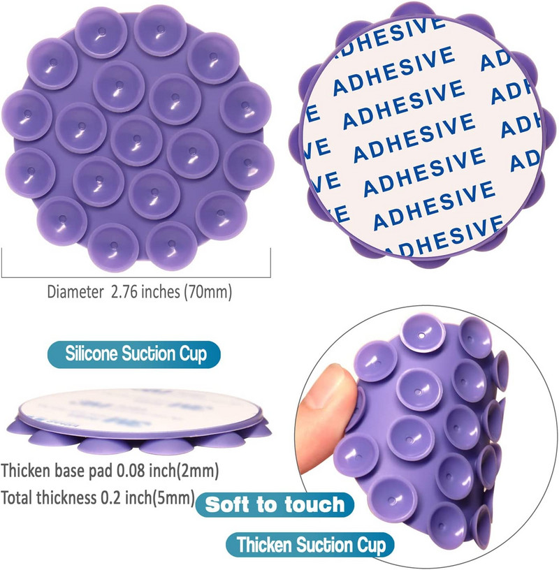 Kahepoolne silikoonist imipadi mobiiltelefoni kinnitusseadmele, iminapaga 3M kleepuv silikoonkummist imemispadi fikseeritud jaoks