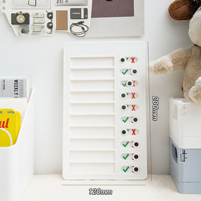 Ikdienas uzdevumu plānošanas padome Studentu pašdisciplīna perfokartes ierīce Noņemamie darbi Kontrolsaraksts Grafiks Memo Memorandu dēļi