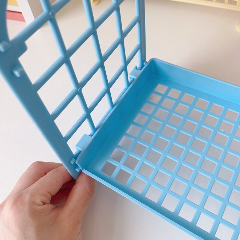 Korea armas kahekihiline kosmeetilise pintsliga pliiatsihoidik Lihtne lauaarvuti kirjatarvete hoiustamisriiul Lihtne isetegemise kokkupandav käsitsi valmistatud riiul