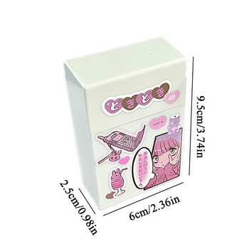 Kpop Photocard Storage Box Настолна бяла пластмасова кутия за съхранение Box Photo Card Organizer Училищни корейски канцеларски материали Табакера