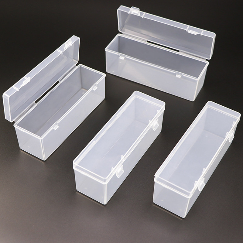 Caurspīdīgas plastmasas uzglabāšanas konteineri Tukšu futrāļu organizators ar krellēm, amatniecības izstrādājumi, rotaslietas, ota, kosmētikas zīmuļi, pildspalvas