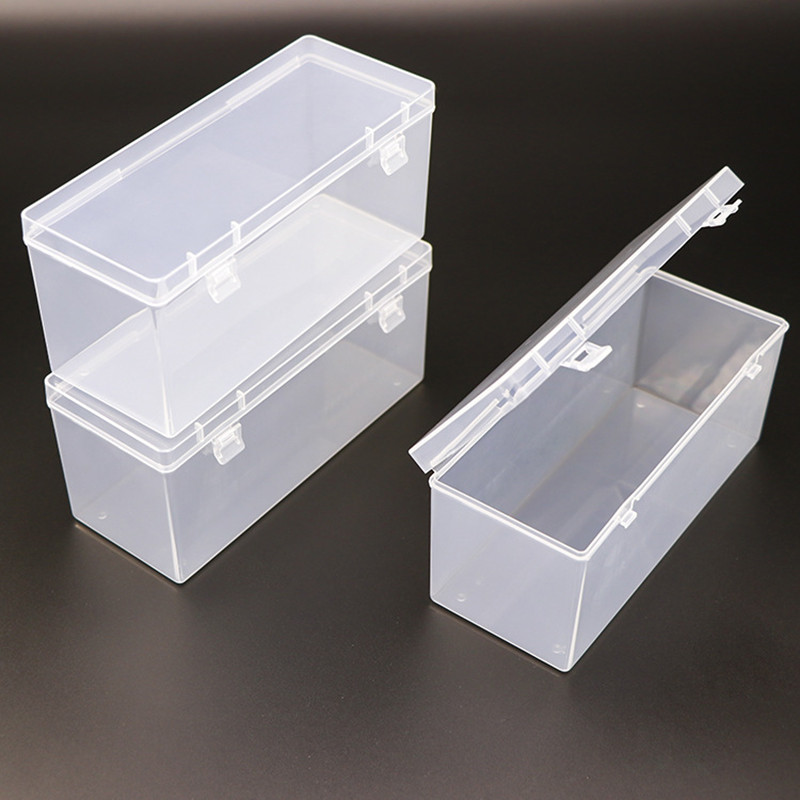 Caurspīdīgas plastmasas uzglabāšanas konteineri Tukšu futrāļu organizators ar krellēm, amatniecības izstrādājumi, rotaslietas, ota, kosmētikas zīmuļi, pildspalvas