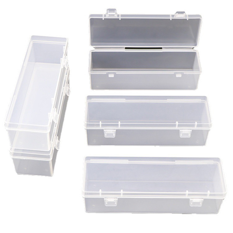 Caurspīdīgas plastmasas uzglabāšanas konteineri Tukšu futrāļu organizators ar krellēm, amatniecības izstrādājumi, rotaslietas, ota, kosmētikas zīmuļi, pildspalvas