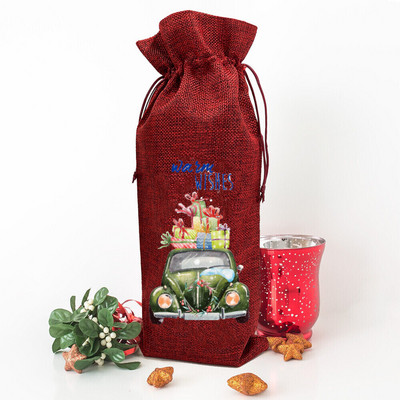 Vrećica za vino s printom božićnog drvca Boca vina Prekrivač za prašinu Novogodišnja zabava Ukrasi boca vina Pokloni za obiteljskog prijatelja