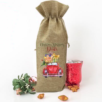 Vrećica za vino s printom božićnog drvca Boca vina Prekrivač za prašinu Novogodišnja zabava Ukrasi boca vina Pokloni za obiteljskog prijatelja