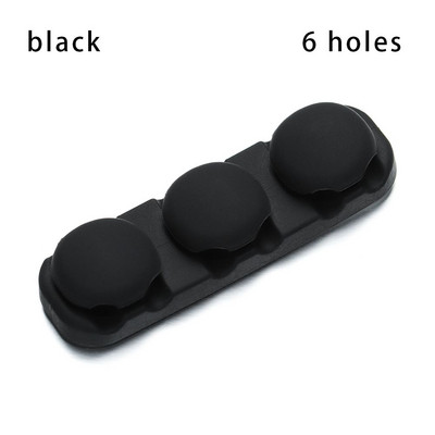 Самозалепващ се силиконов магнитен органайзер за кабели Направи си сам USB кабели Държач Силиконови гъвкави щипки за настолен плот за мишка Органайзер за кабели