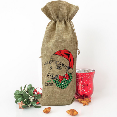 Snjegović Jelen Vrećice za vino Vrećice u paketu Vrećica za višekratnu upotrebu Merry Christmas Party Džep za pohranu vina Novogodišnji poklon za ljubitelje vina