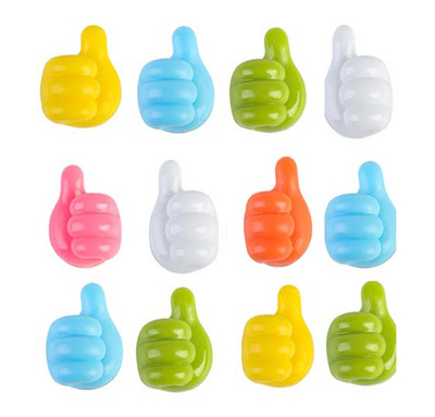 5/10/20Pcs Силиконова стенна кука за палец Управление на кабели Органайзер за тел Стенни куки Закачалка Държач за съхранение за кухня Баня