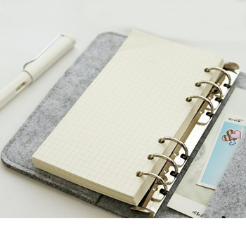 A5 A6 Felt Shell Fabric Notebook Paper Planner Inner Page Ring Binder Канцеларски материали Подарък Traveler Journal Loose Leaf Notebook