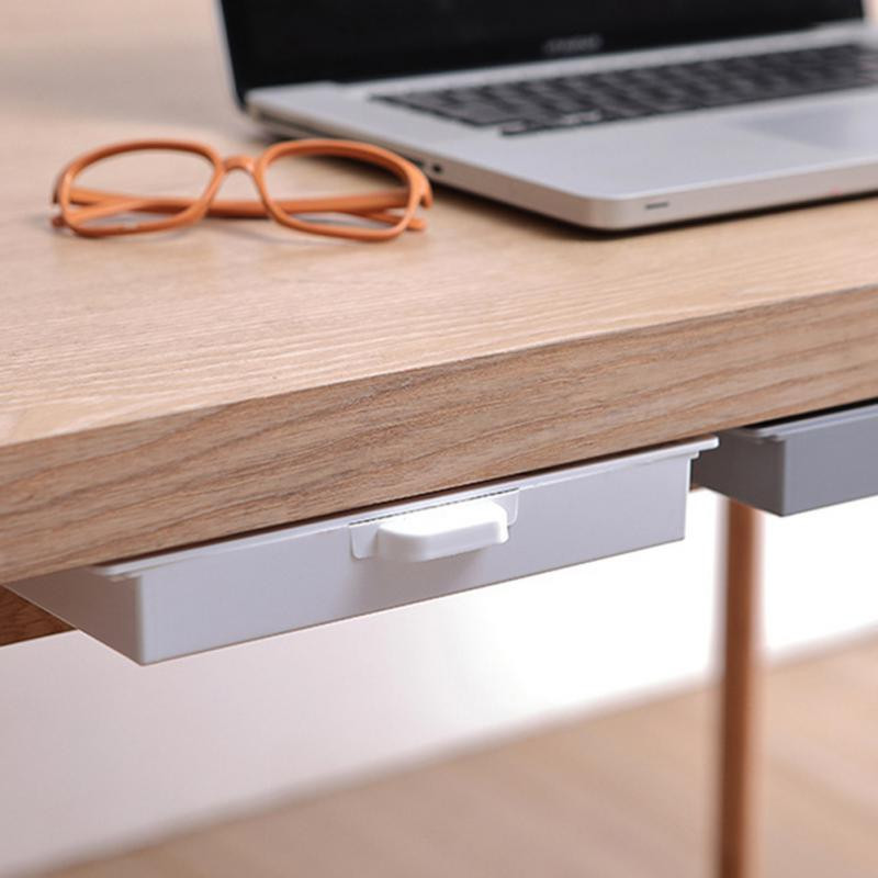 Lipni laikymo dėžutės skylė Laisva spintelė apdailos dėžutė Paslėpta raštinės reikmenų dėžutė po biuro stalu Lipnus stalčius