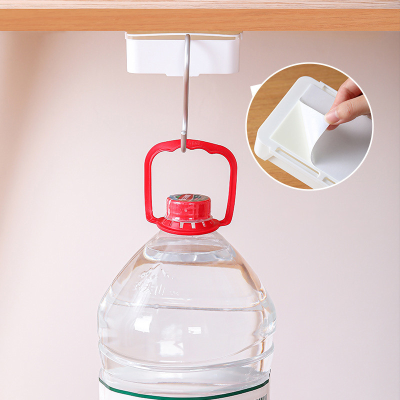 Самозалепваща се поставка за моливи под чекмеджето на бюрото Кутия за съхранение Скрит органайзер за канцеларски материали Поставка за химикалки Офис Органайзер за домашно съхранение