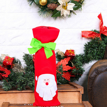 Χριστουγεννιάτικα στολίδια για το σπίτι του Άγιου Βασίλη Κάλυμμα μπουκαλιού κρασιού με φιόγκο-κόμπο κάλτσες χιονάνθρωπος Θήκες δώρων Χριστουγεννιάτικη διακόσμηση