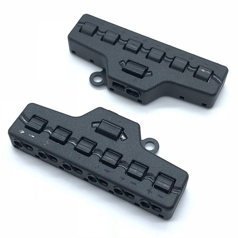 3/6 porti, ātri iespiežami ātri vadu savienotāju sadales vadu kabeļa sadalītāji LED apgaismojuma spaiļu blokam augstas kvalitātes