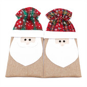 Ziemassvētku vīna pudeles veļa Sniegs Ziemassvētku vecītis Sniegavīrs Vīna pudeles vāks Jaungada dāvana ballītei Pusdienu galda pudeles rotājums