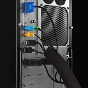 Σωλήνας καλωδίου φερμουάρ DIY Νάιλον σύρμα διαχείρισης καλωδίου Organizer Sleeve Wire Protector Tube Cable Organizer Τσάντα για υπολογιστή υπολογιστή
