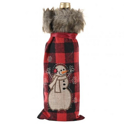 Ziemassvētku vecīša vīna pudeles vāka Ziemassvētku rotājumi mājām 2020. gada Ziemassvētku zeķu dāvana Navidad Jaungada dekors 2021