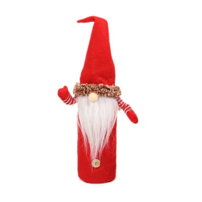 Jõuluvana näota Gnome veinipudeli kaaned šampanjakoti puhkusepeo kujundusega veinipudeli kaaned