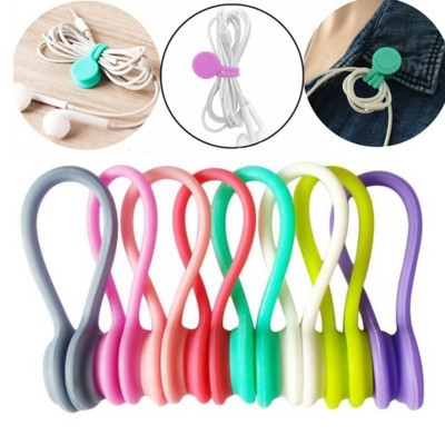 2Pcs/Pack Earphone Cord Winder Cable Holder Organizer Clips Multi Function Durable Magnet Headphones Winder Cables Drop Shipping