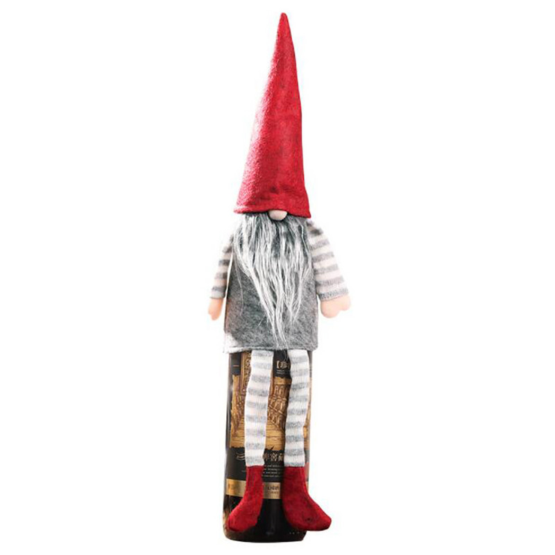 Uusim jõuluveinipudeli kate Jõuluvana jõulukaunistused kodus õhtusöögi kaunistuseks uusaasta kingitus