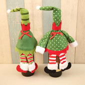 Set de decor pentru sticle de vin de Crăciun Capac pentru sticle de cerb Moș Crăciun Decor pentru bucătărie pentru petrecerea de Revelion