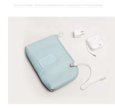 Аксесоари за пътуване Кабелна чанта Преносим цифров USB електронен органайзер Калъф за джаджи Пътуване Зареждане на мобилен телефон Държач за мобилно зарядно