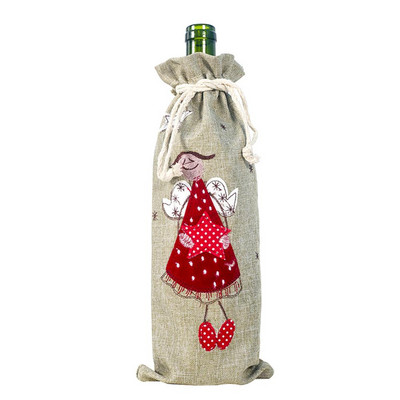 Pulover nou pentru sticla de vin de Crăciun, păpuși, păpuși, șampanie, capac pentru sticla de vin, pentru petrecerea de Crăciun, decorațiuni pentru sticlă de masă