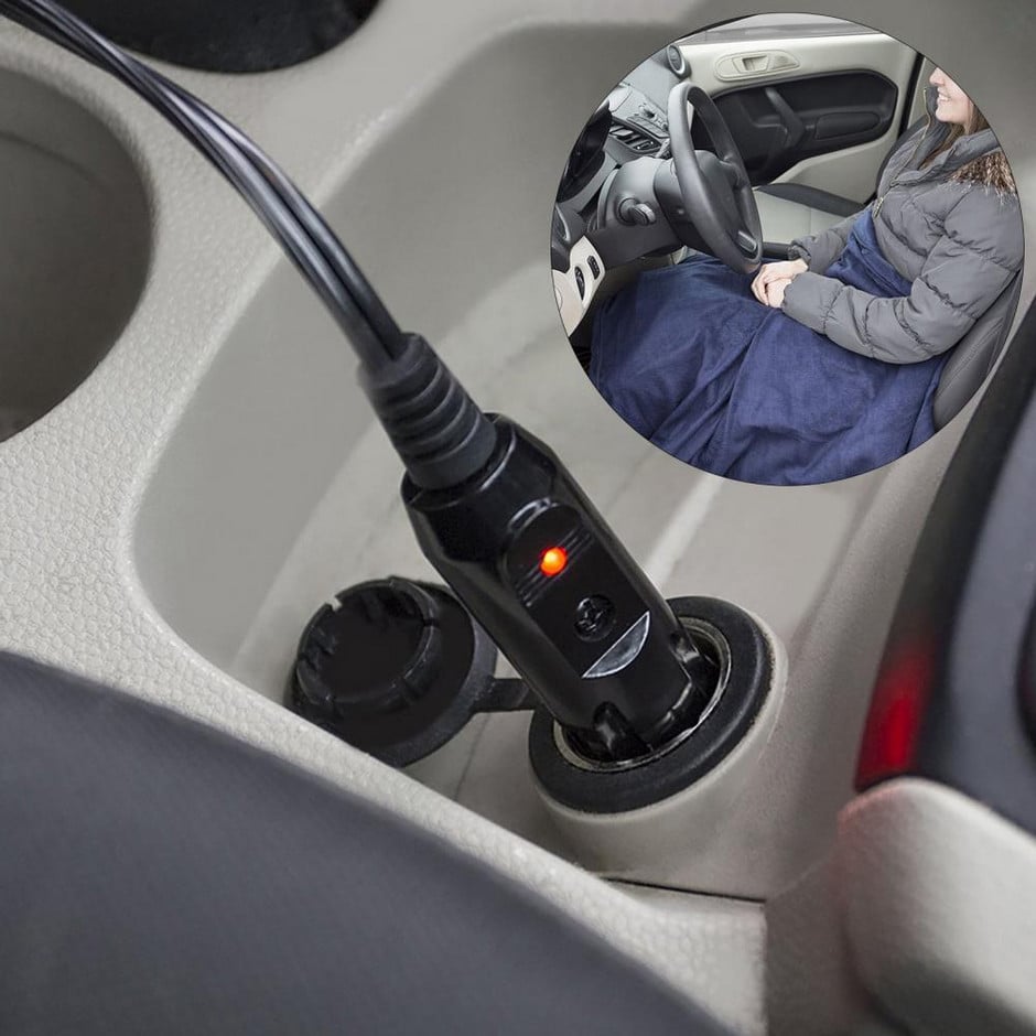 Pătură de încălzire Plug Play, uniformă de temperatură constantă-încălzire, economisire a energiei, pătură electrică pentru genunchi montată pe vehicul pentru mașină