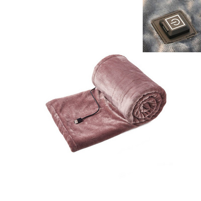 Elektrinė šildoma antklodė, USB įkraunama flanelinė greito šildymo antklodė, kelioninė elektrinė antklodė automobiliui, namams, biurui